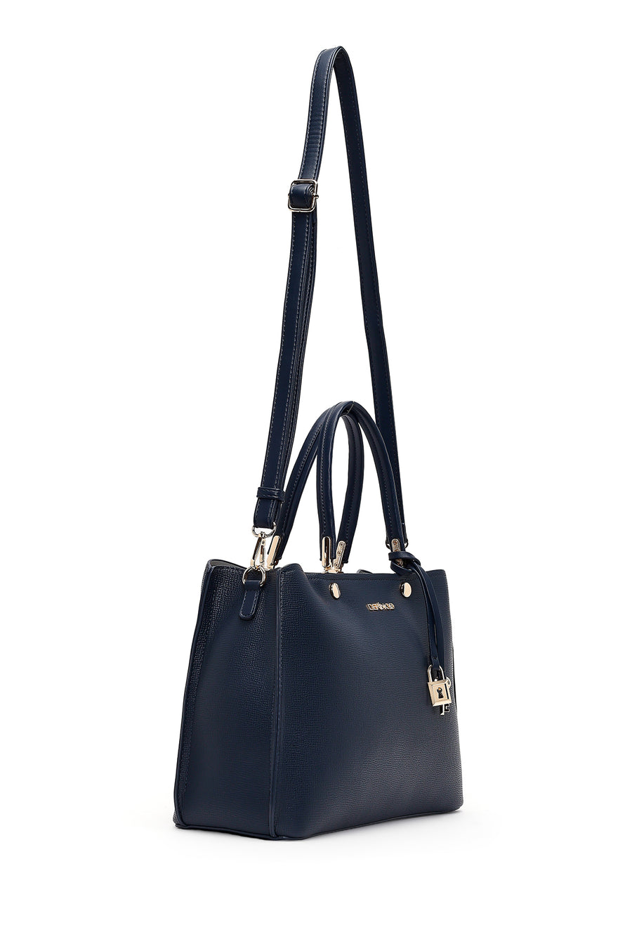 Women's Navy Blue Long Strap Classic Handbag