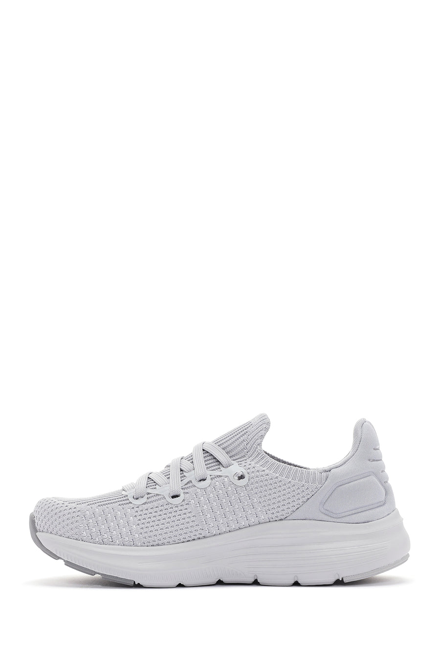 Derimod Zero Women's Gray Lace-Up Thick Soled Fabric Sneaker
