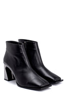 Women's Leather Heel Detailed Boots | Derimod