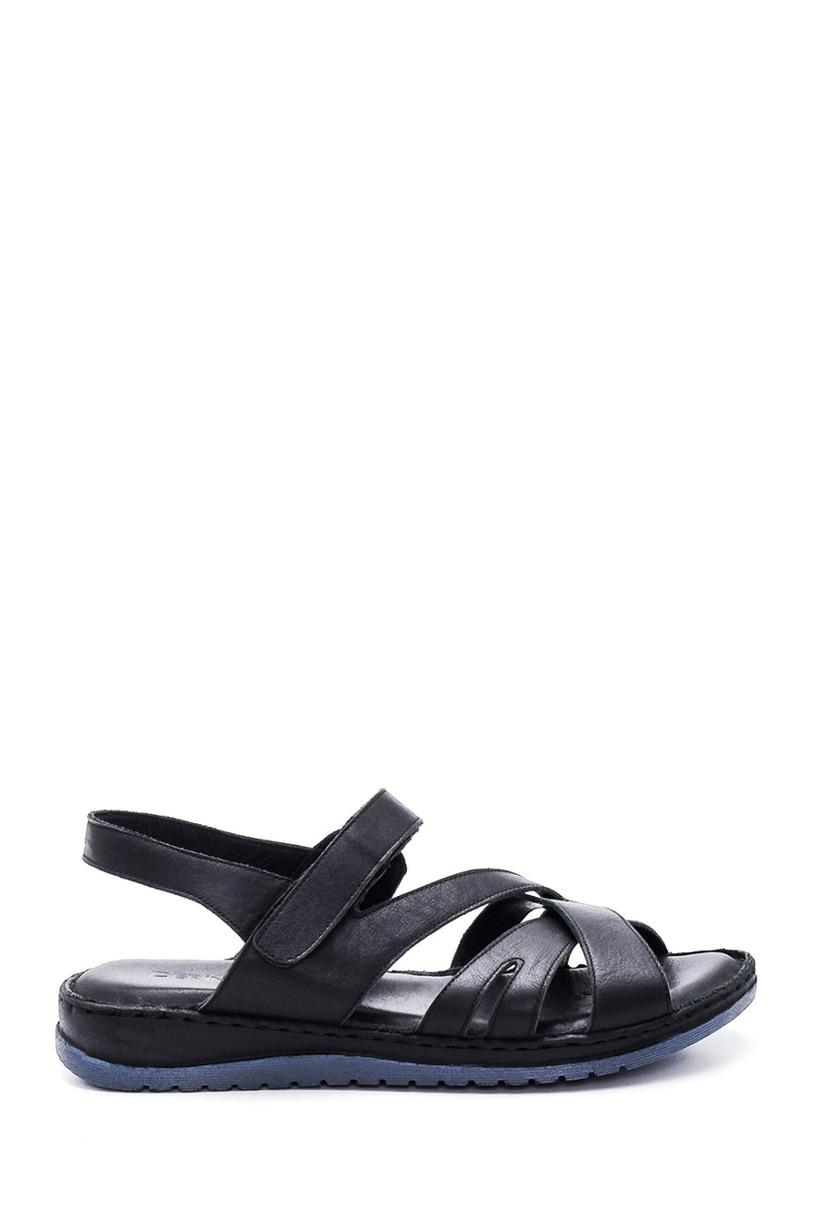 Women's Black Leather Comfort Sandals 22SFD340418 | Derimod