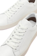 Erkek Beyaz Bağcıklı Deri Sneaker | Derimod
