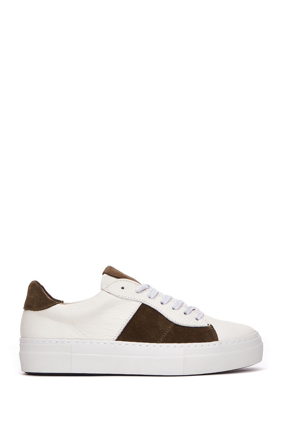 Women's Beige Leather Sneaker 22WFD370514 | Derimod
