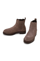 Woman Mink Suede Leather Chelsea Boots | Derimod