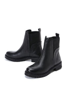 Women's Black Leather Chelsea Boots | Derimod