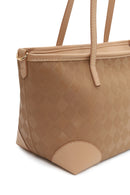 Woman Beige Long-Strap Printed Shoulder Bag | Derimod