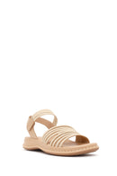 Women's Beige Thick-Sole Comfort Sandals | Derimod