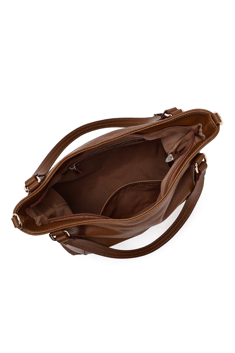 Woman Brown Long-Strap Shoulder Bag