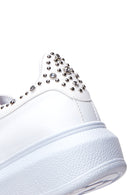 Women's White Stone Thick Soled Sneaker | Derimod