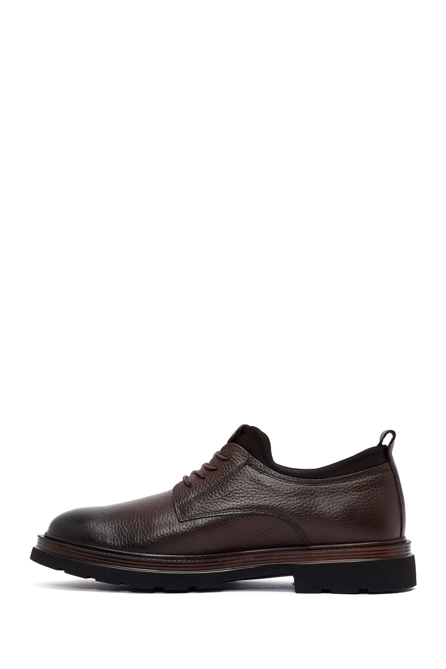 Male Brown Lace-up Leather Casual Shoes