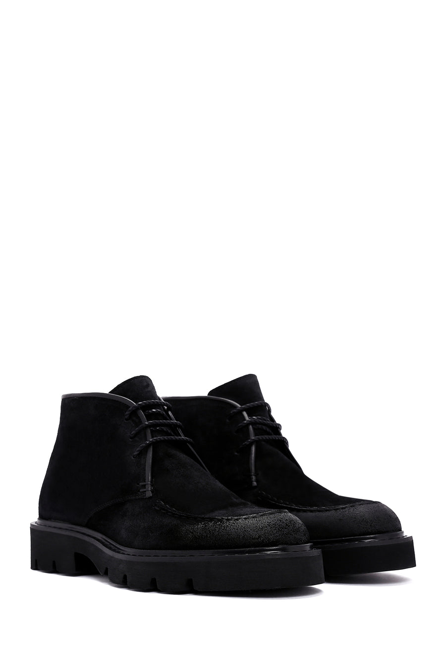 Men's Black Suede Leather Boots