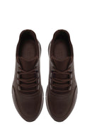 Erkek Kahverengi Bağcıklı Deri Casual Sneaker | Derimod