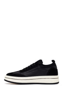 Male Black Lace-Up Thick-Soled Leather Sneaker | Derimod