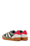 Women's Green Lace-up Leather Sneaker | Derimod