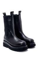 Women's Leather Thick Soled Boots | Derimod