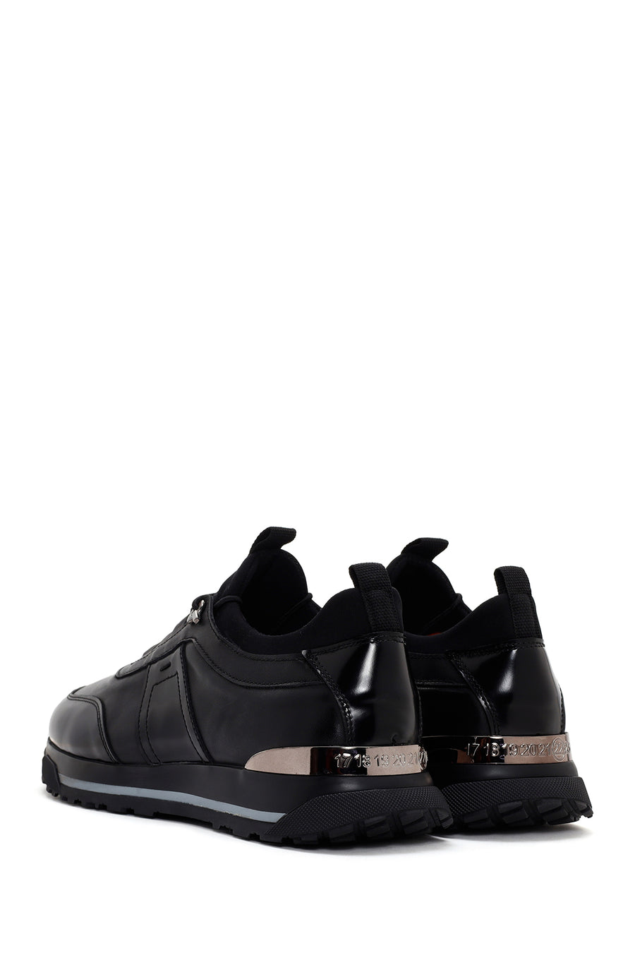 Erkek Siyah Deri Casual Sneaker