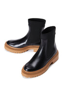 Women's Black Leather Chelsea Boots | Derimod