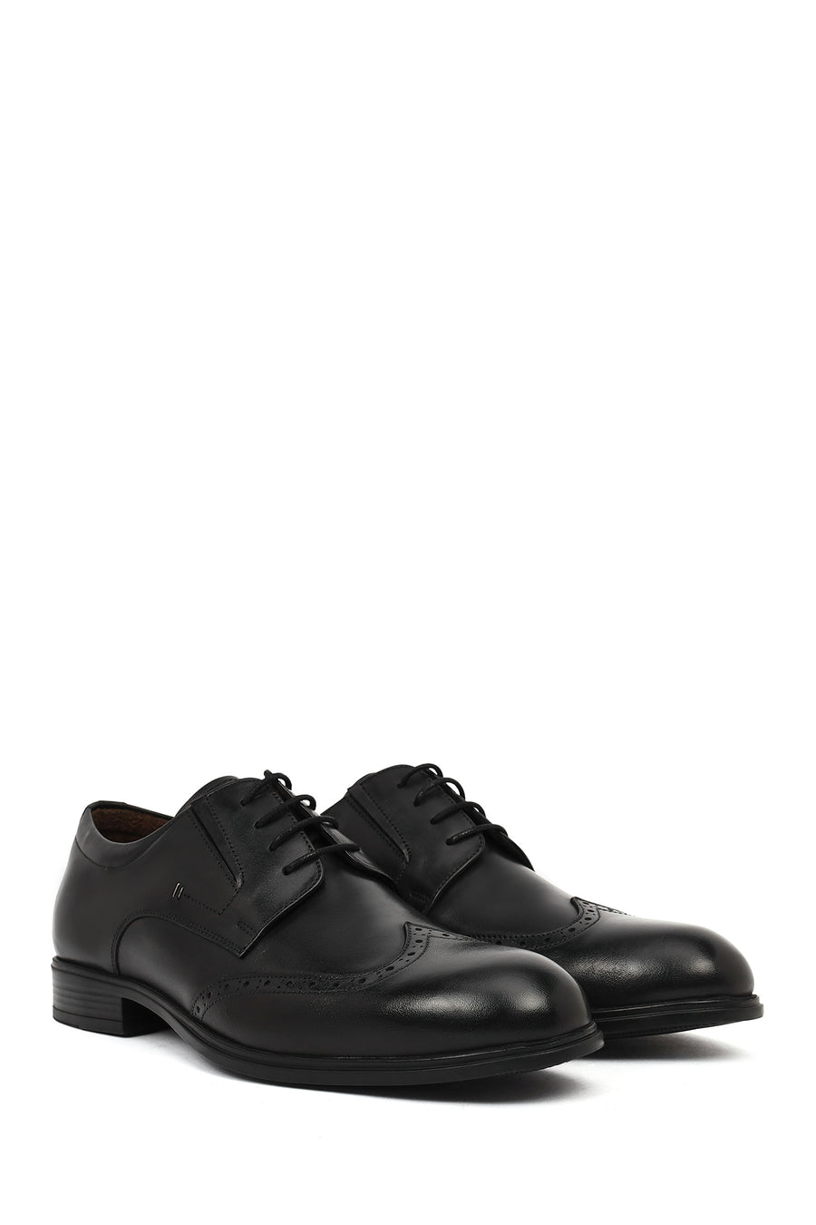 Men's Black Laced Leather Classic Shoes
