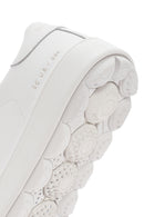 Geox Women's White Lace-Up Spherica Ecub Leather Sneaker | Derimod