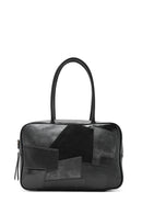 Women's Black Long Strap Patterned Shoulder Bag | Derimod