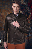 Moreno Men's Black Sports Blazer Leather Jacket | Derimod