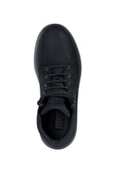 Geox Men's Black Granito Nubuck Leather Casual Boots | Derimod