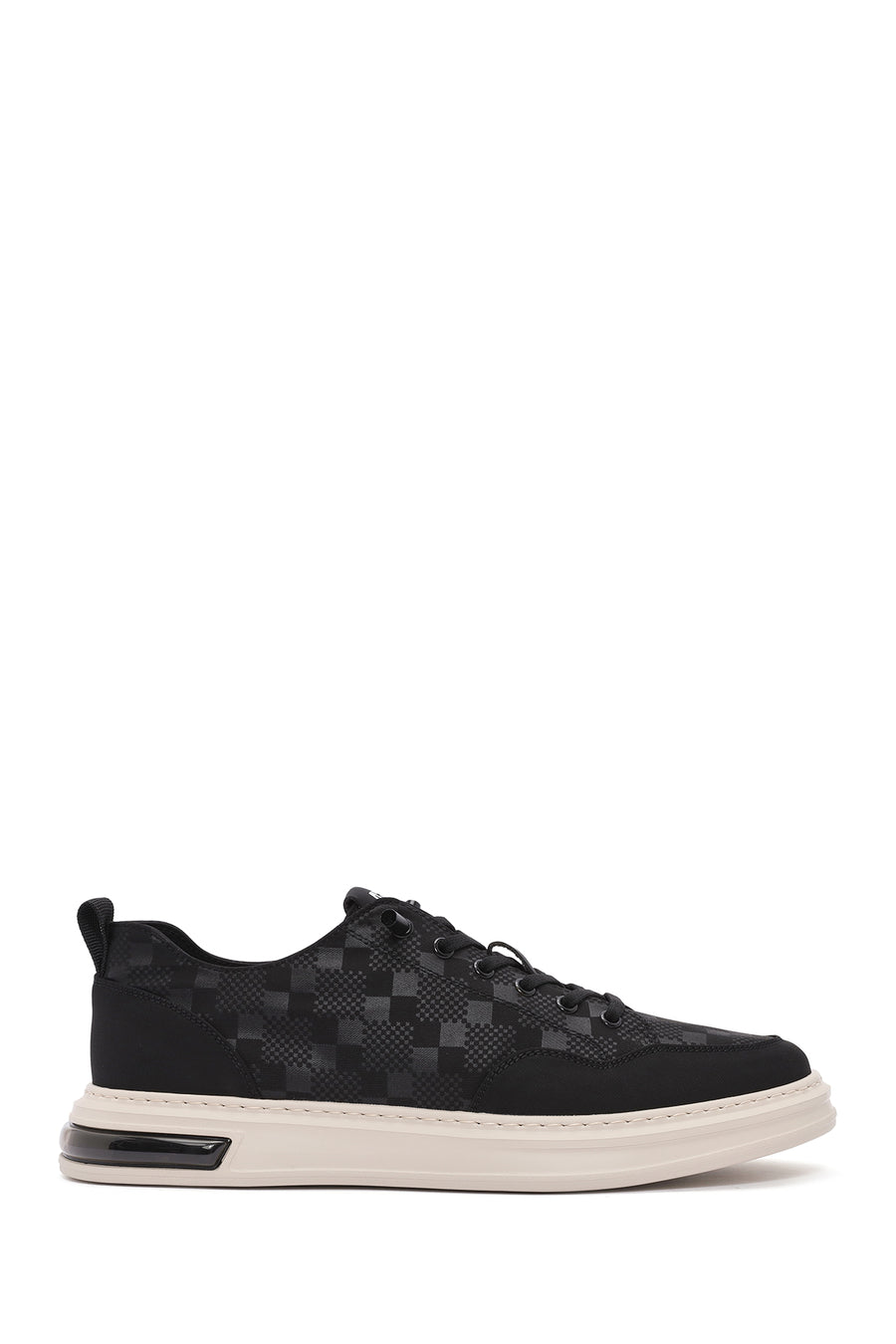 Erkek Siyah Bağcıklı Desenli Kumaş Sneaker 26SFD69326F | Derimod