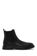 Male Black Leather Chelsea Boots | Derimod