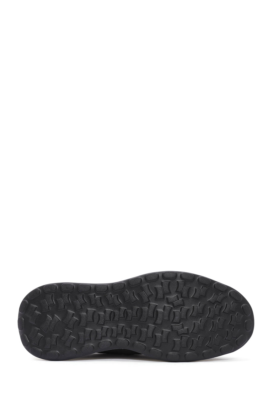 Men's Black Lace-Up Fabric Sneakers