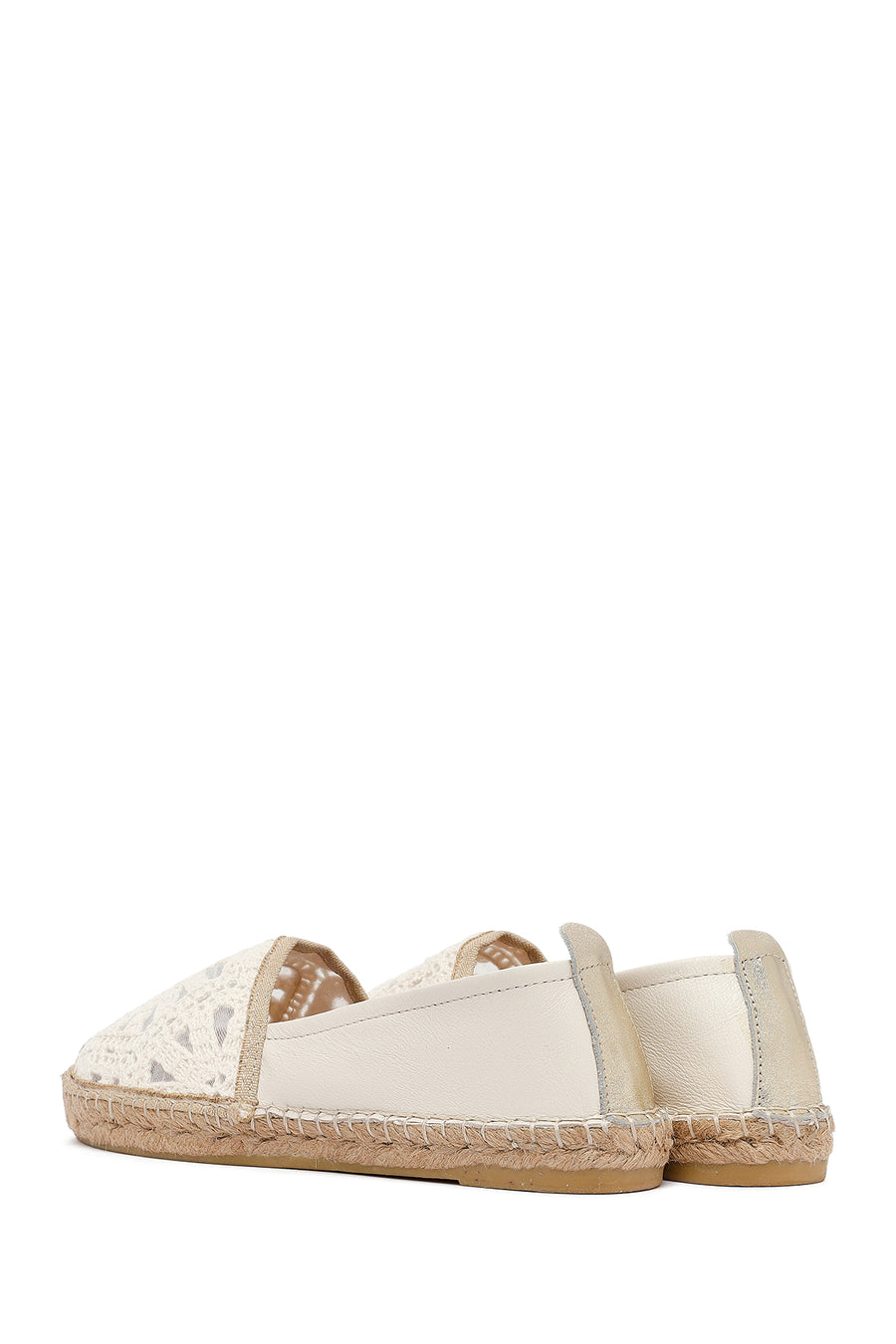 Woman Cream Patterned Espadrilles