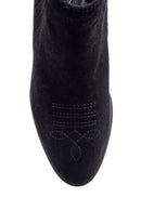 Women's Suede Leather Heeled Boots | Derimod