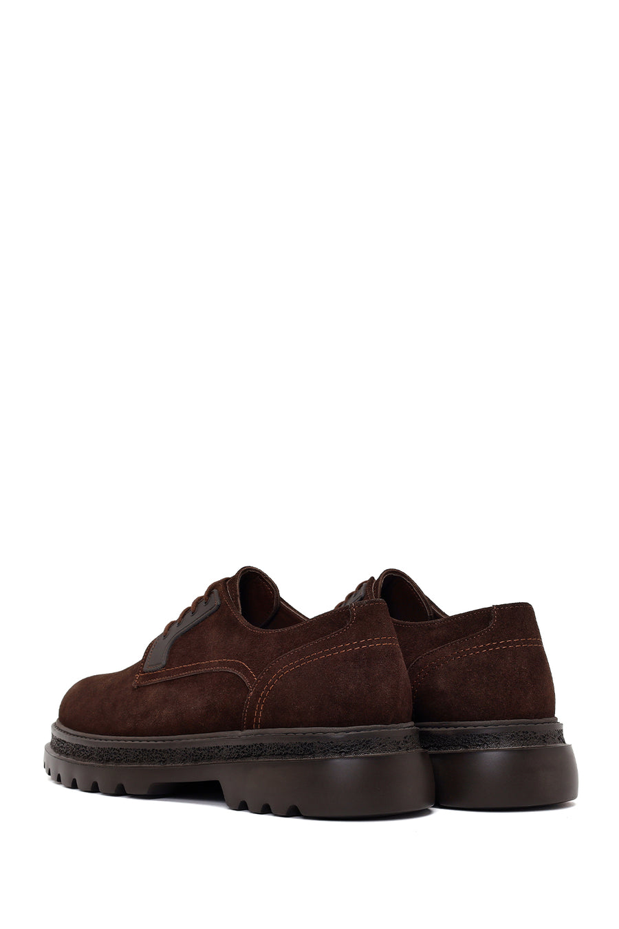 Male Brown Lace-up Suede Casual Shoes