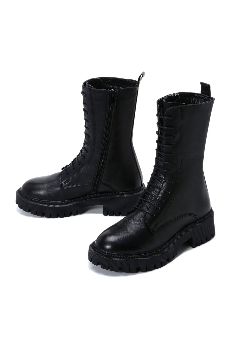 Women's Leather Lace-Up Boots