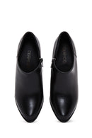 Women's Black Zippered Chunky Heel Boots | Derimod