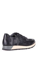 Camouflage Patterned Men's Leather Sneaker | Derimod