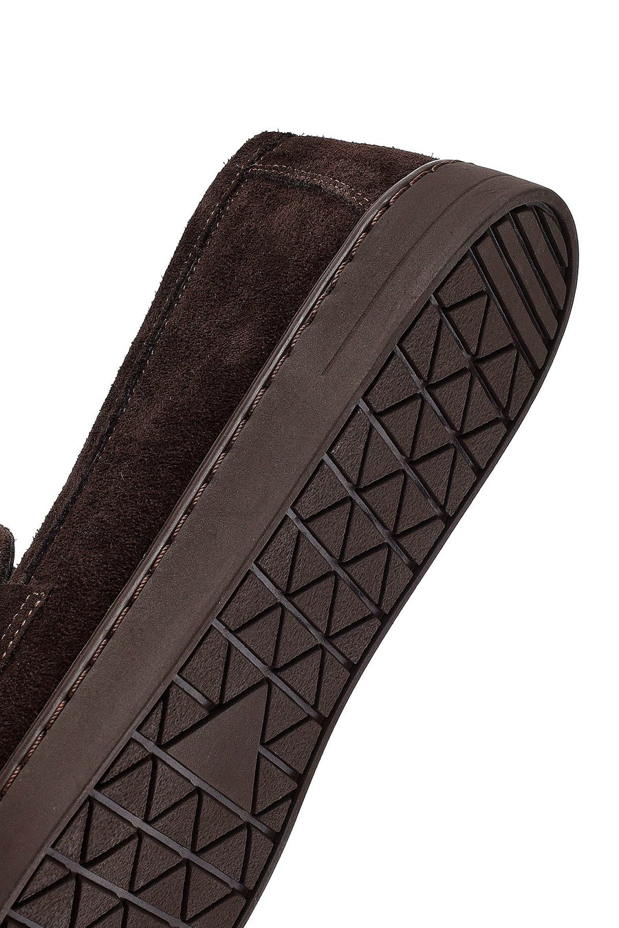 Kadın Kahverengi Tokalı Süet Deri Loafer