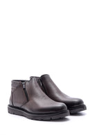 Men's Zipper Detailed Leather Boots | Derimod