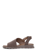 Women's Mink Suede Leather Sandals | Derimod