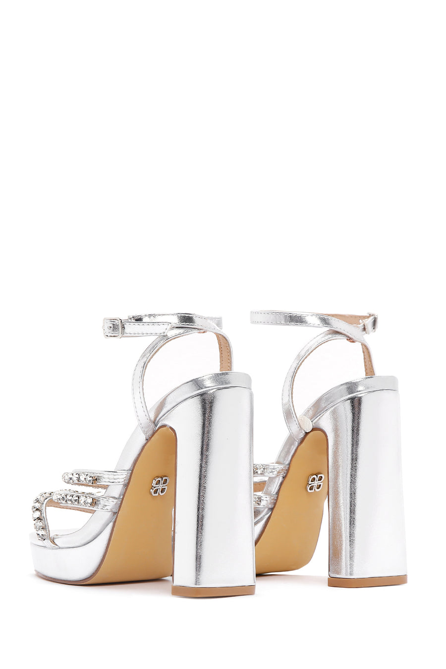 Women's Silver Stone High Heel Sandals