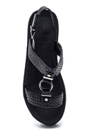 Women's Black Thick Sole Sandals | Derimod