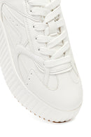 Woman White Thick-Soled Lace-Up Sneakers | Derimod