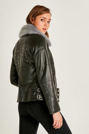 Clara Women's Leather Jacket | Derimod
