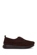 Woman Brown Lace-Up Thick-Soled Suede Comfort Shoes | Derimod