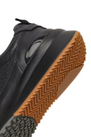 Male Black Lace-Up Thick-Soled Leather Sneaker | Derimod