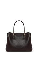 Woman Brown Classic Shoulder Bag with Long Strap | Derimod