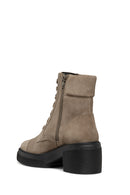 Geox Women's Mink D Spherica Ec15 Zippered Heeled Leather Boots | Derimod