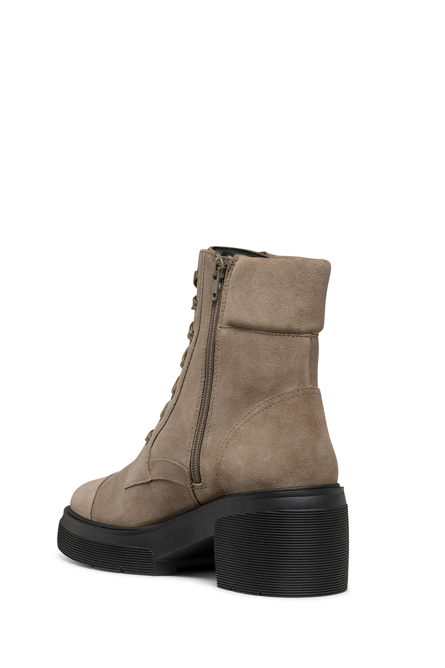 Geox Women's Mink D Spherica Ec15 Zippered Heeled Leather Boots