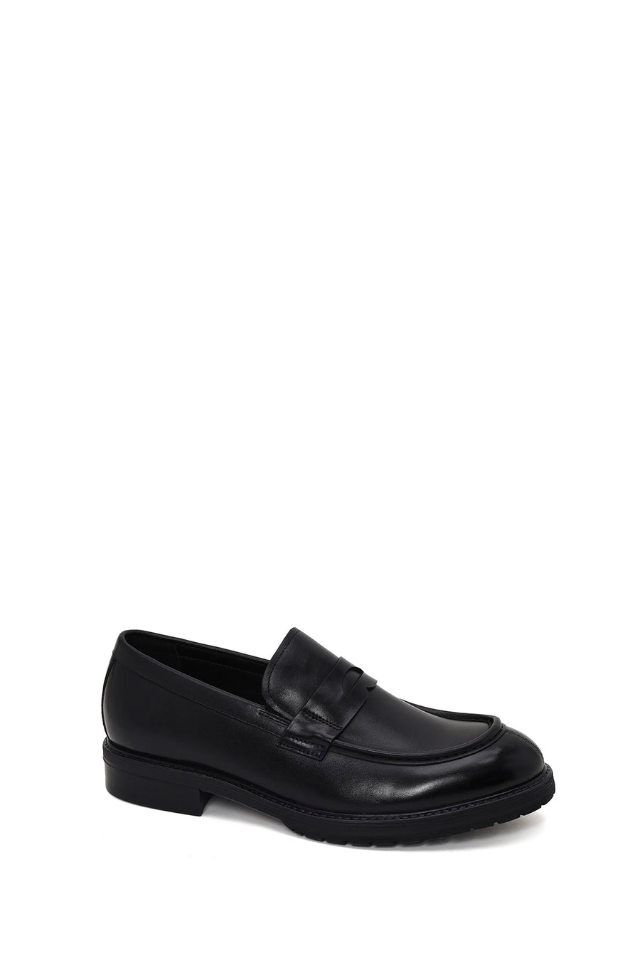 Erkek Siyah Deri Casual Loafer