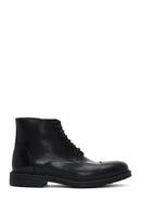 Men's Black Leather Casual Boots | Derimod