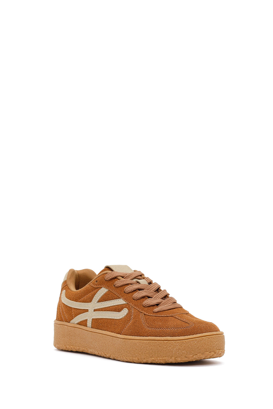 Kadın Taba Bağcıklı Sneaker