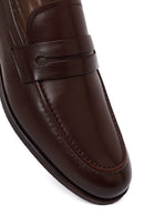 Derimod Black Erkek Kahverengi Deri Klasik Loafer | Derimod
